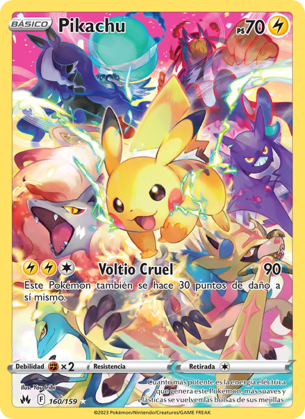 Pikachu 160 — Cenit Supremo (Spanish Pokémon TCG card)