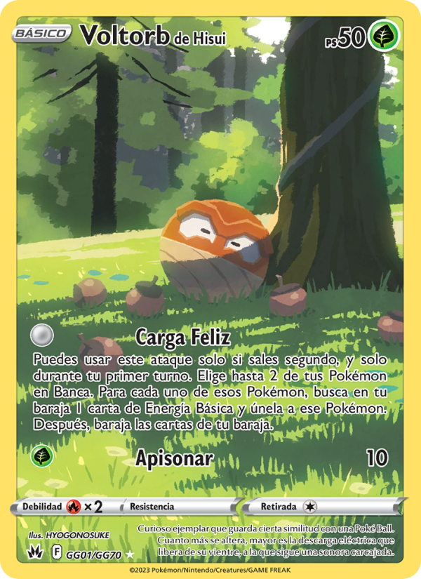 Voltorb de Hisui GG01 — Cenit Supremo (Spanish Pokémon TCG card)