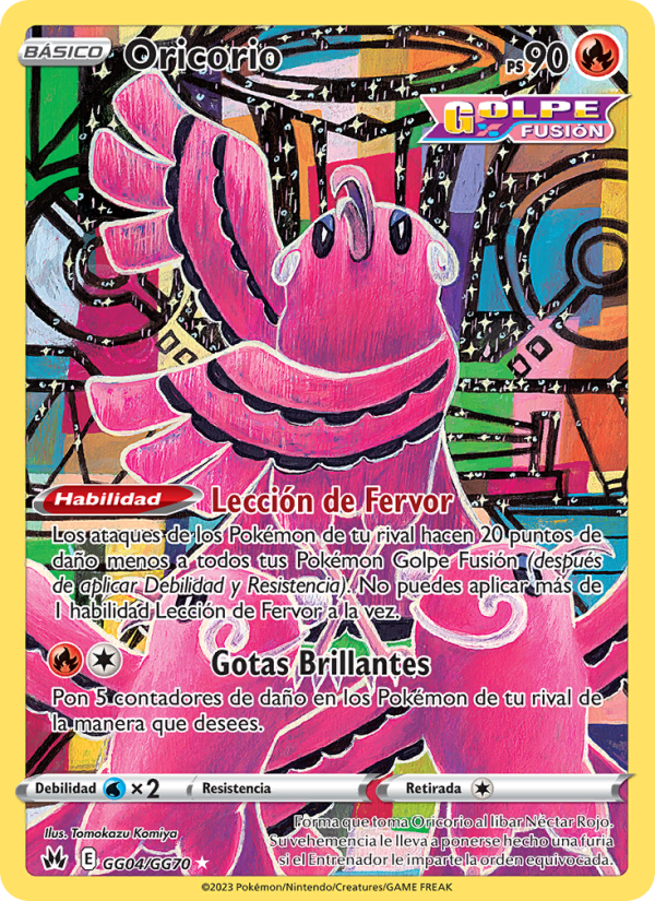Oricorio GG04 — Cenit Supremo (Spanish Pokémon TCG card)