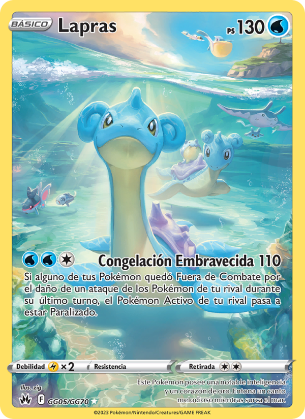 Lapras GG05 — Cenit Supremo (Spanish Pokémon TCG card)