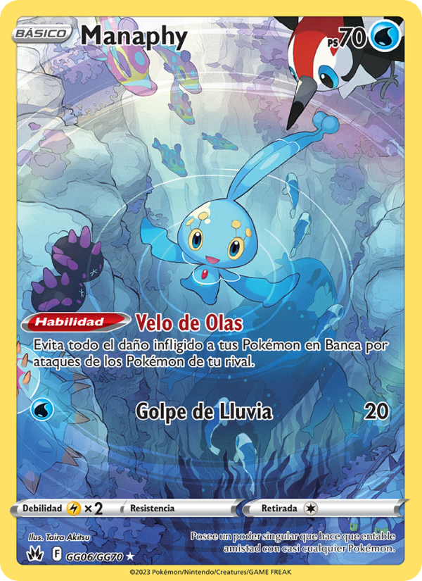 Manaphy GG06 — Cenit Supremo (Spanish Pokémon TCG card)