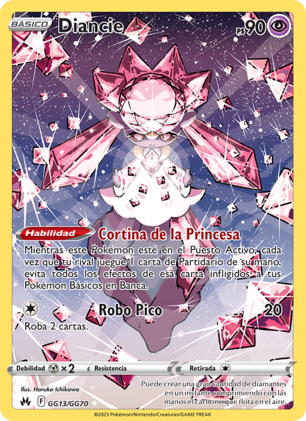 Diancie GG13 — Cenit Supremo (Spanish Pokémon TCG card)