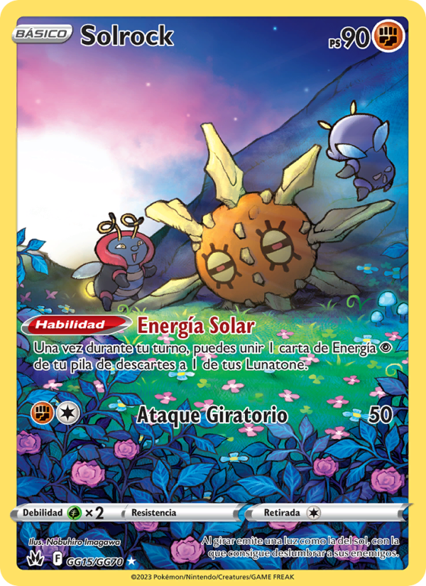 Solrock GG15 — Cenit Supremo (Spanish Pokémon TCG card)