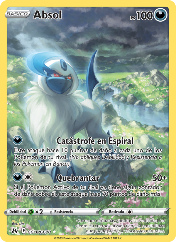 Absol GG16 — Cenit Supremo (Spanish Pokémon TCG card)