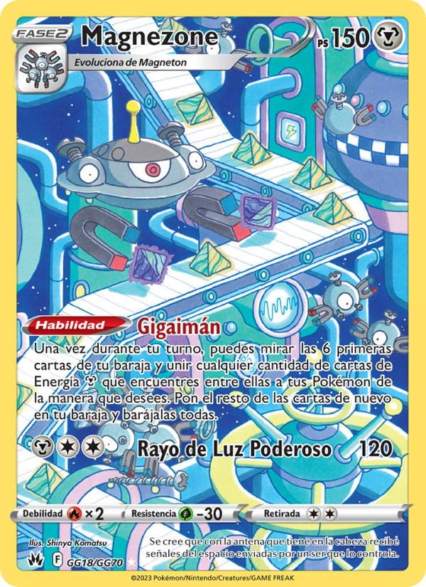 Magnezone GG18 — Cenit Supremo (Spanish Pokémon TCG card)
