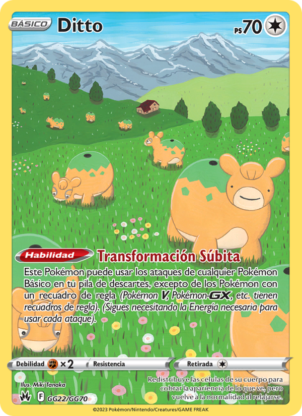 Ditto GG22 — Cenit Supremo (Spanish Pokémon TCG card)
