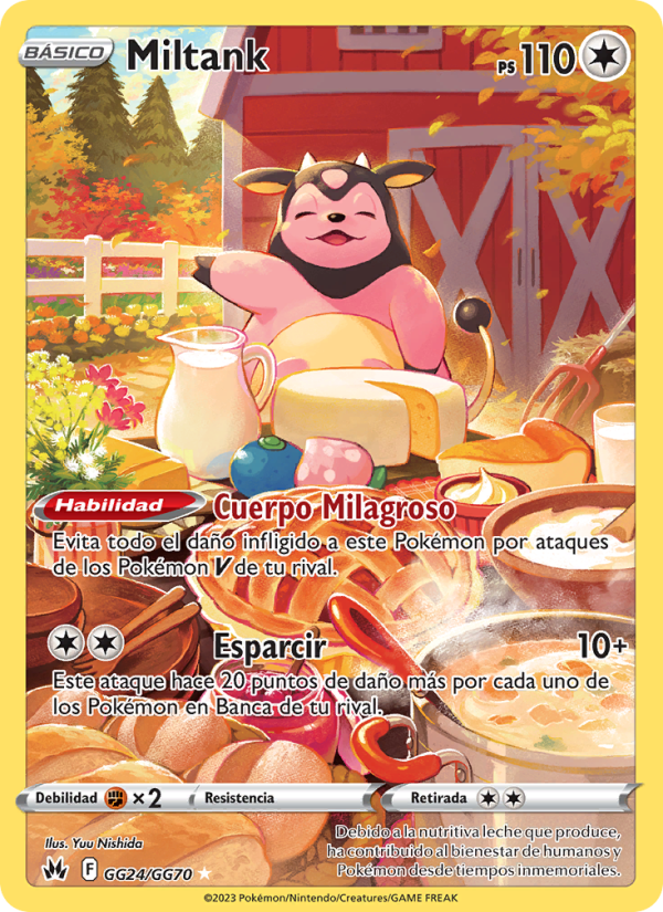 Miltank GG24 — Cenit Supremo (Spanish Pokémon TCG card)