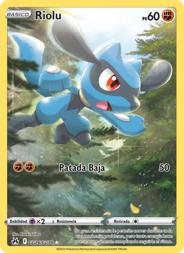 Riolu GG26 — Cenit Supremo (Spanish Pokémon TCG card)