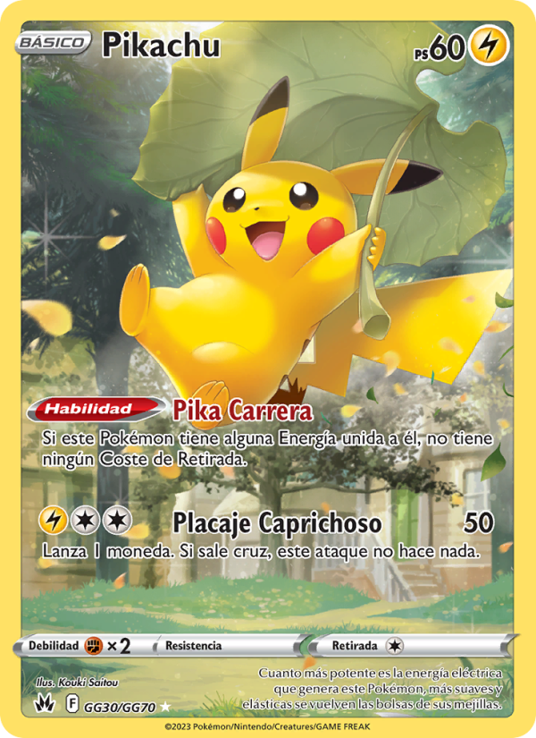 Pikachu GG30 — Cenit Supremo (Spanish Pokémon TCG card)