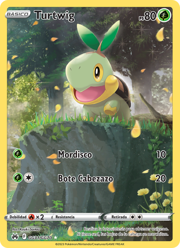 Turtwig GG31 — Cenit Supremo (Spanish Pokémon TCG card)