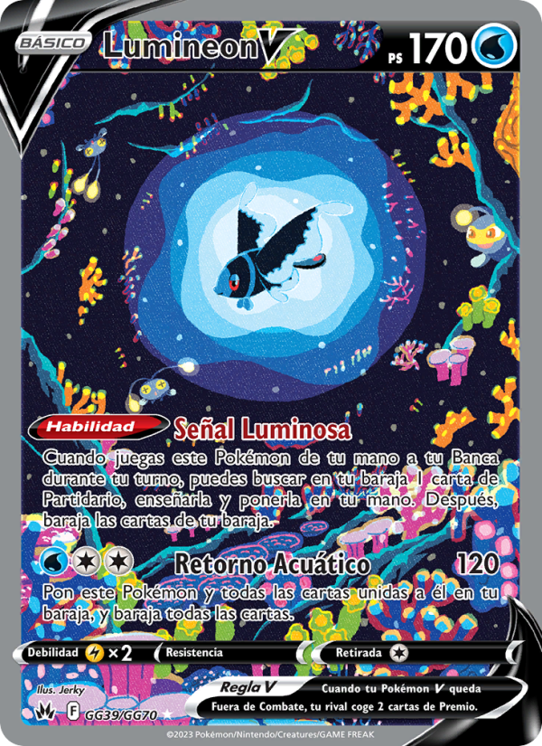 Lumineon V GG39 — Cenit Supremo (Spanish Pokémon TCG card)