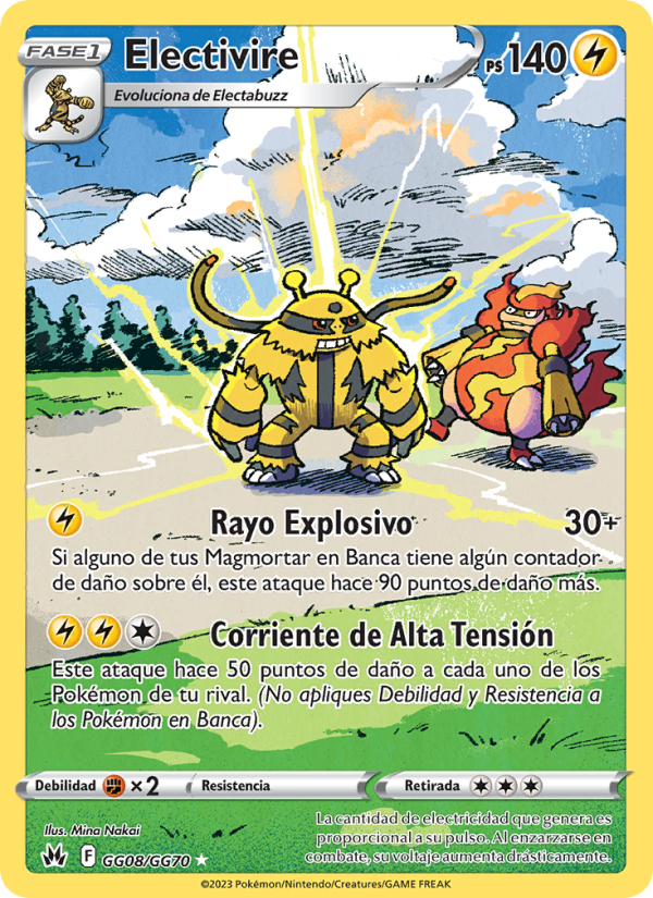 Electivire GG08 — Cenit Supremo (Spanish Pokémon TCG card)