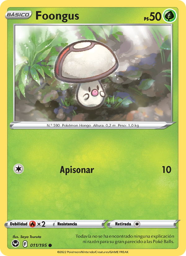 Foongus 011 — Tempestad Plateada (Spanish Pokémon TCG card)