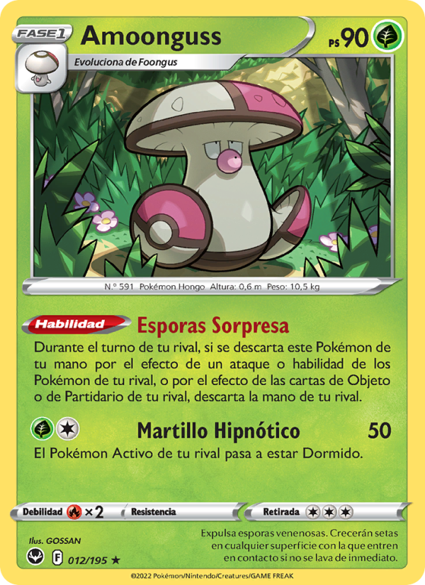 Amoonguss 012 — Tempestad Plateada (Spanish Pokémon TCG card)