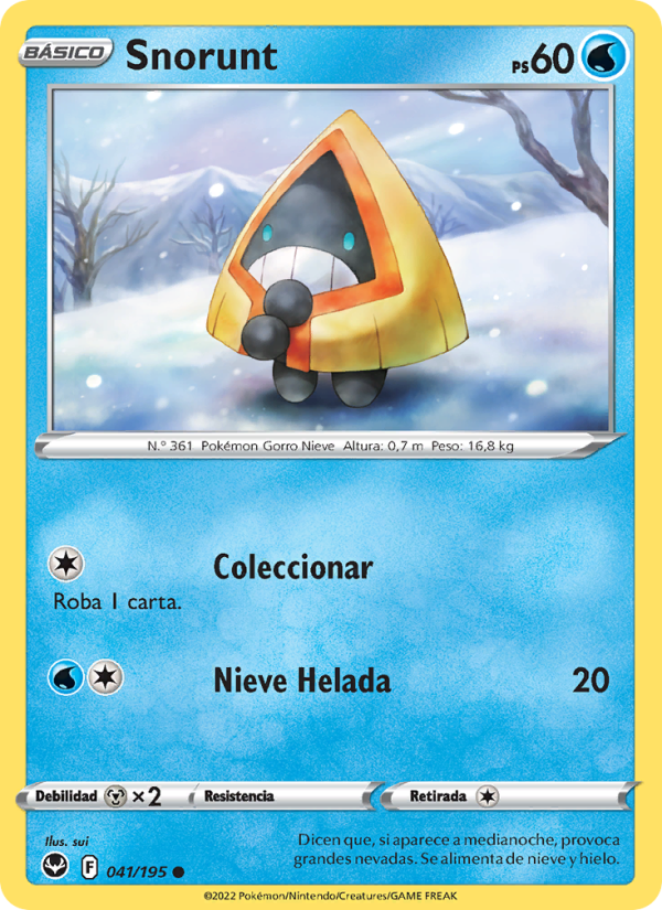 Snorunt 041 — Tempestad Plateada (Spanish Pokémon TCG card)