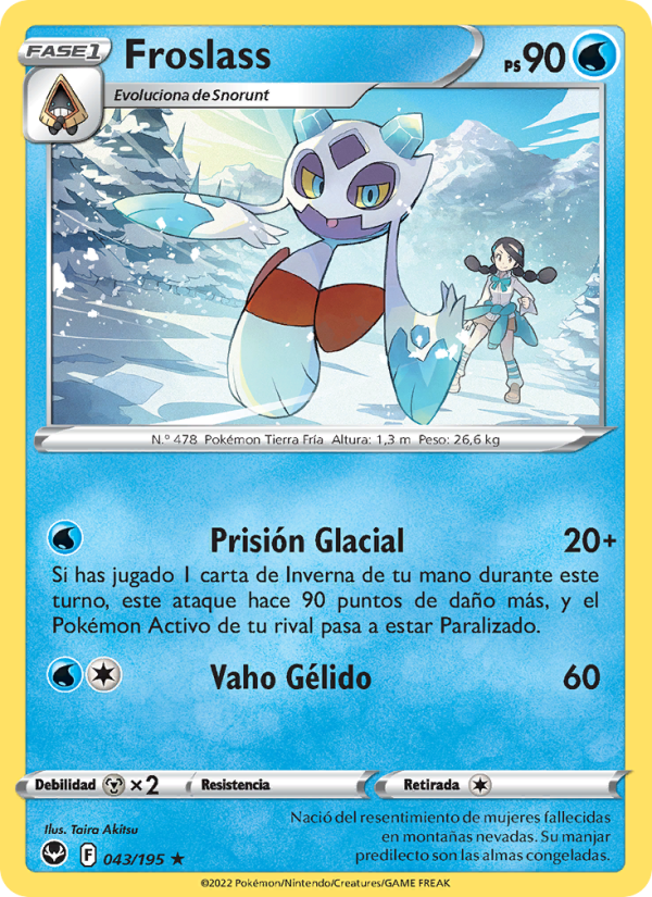Froslass 043 — Tempestad Plateada (Spanish Pokémon TCG card)