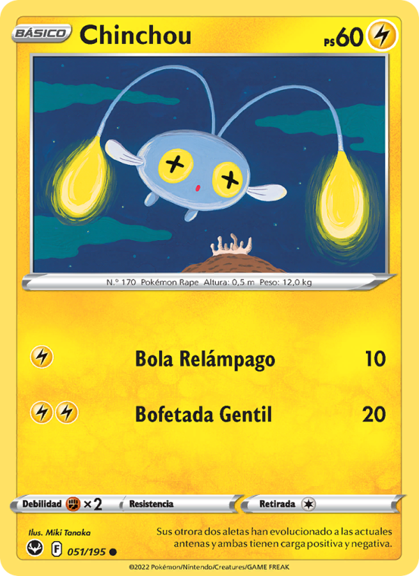 Chinchou 051 — Tempestad Plateada (Spanish Pokémon TCG card)