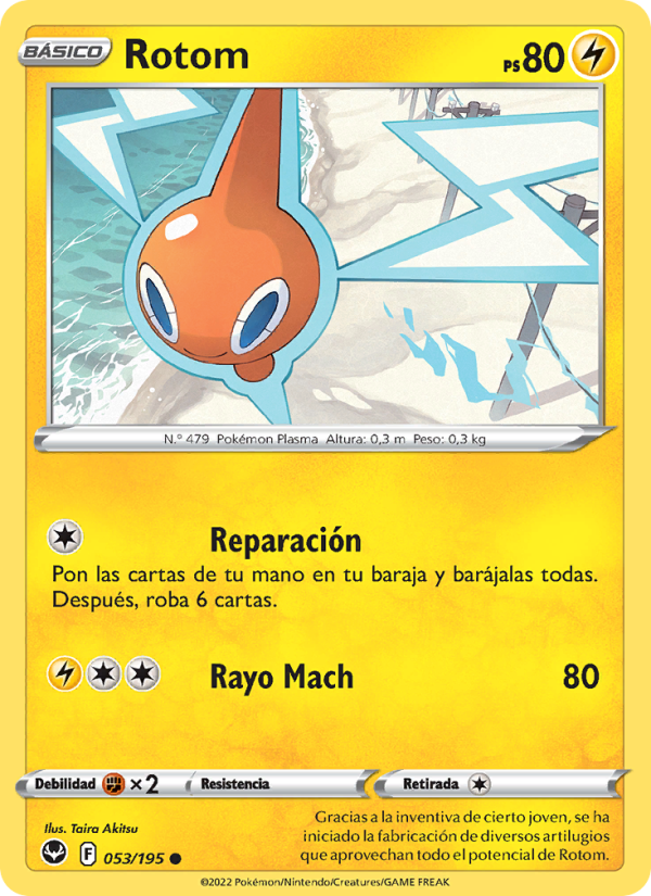 Rotom 053 — Tempestad Plateada (Spanish Pokémon TCG card)