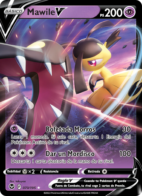Mawile V 070 — Tempestad Plateada (Spanish Pokémon TCG card)