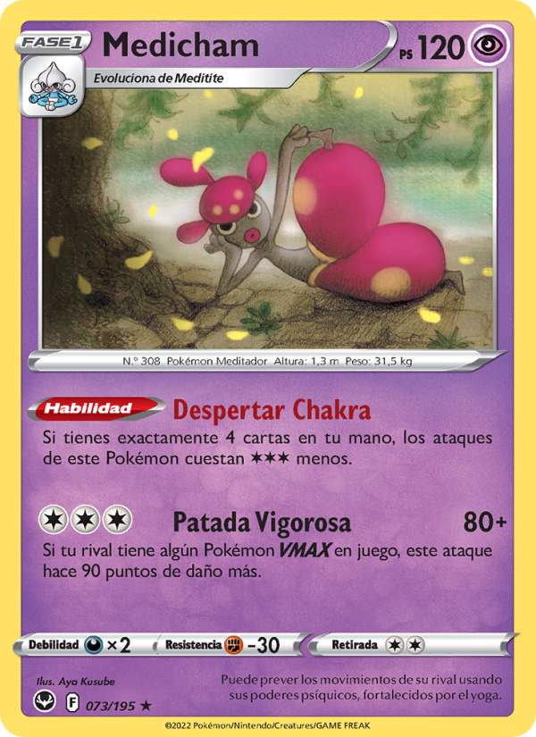 Medicham 073 — Tempestad Plateada (Spanish Pokémon TCG card)