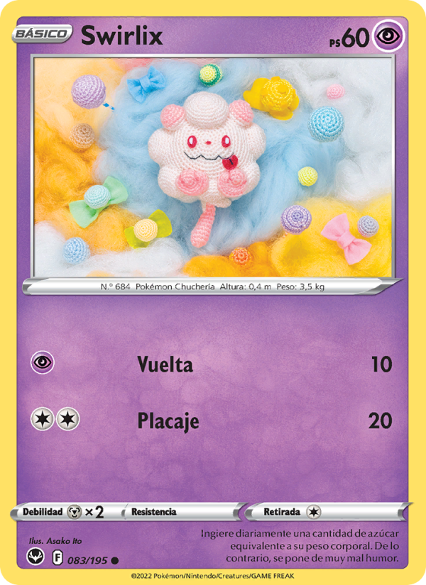 Swirlix 083 — Tempestad Plateada (Spanish Pokémon TCG card)