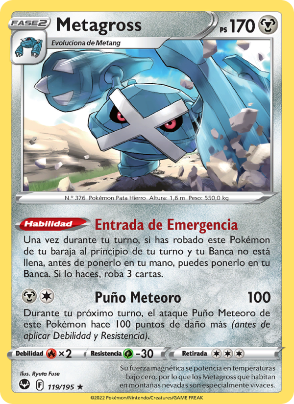 Metagross 119 — Tempestad Plateada (Spanish Pokémon TCG card)