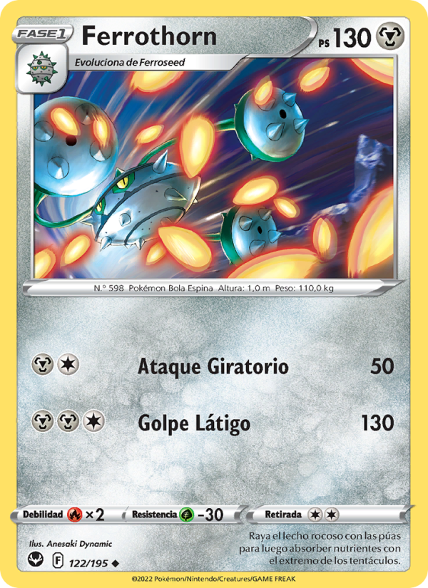 Ferrothorn 122 — Tempestad Plateada (Spanish Pokémon TCG card)