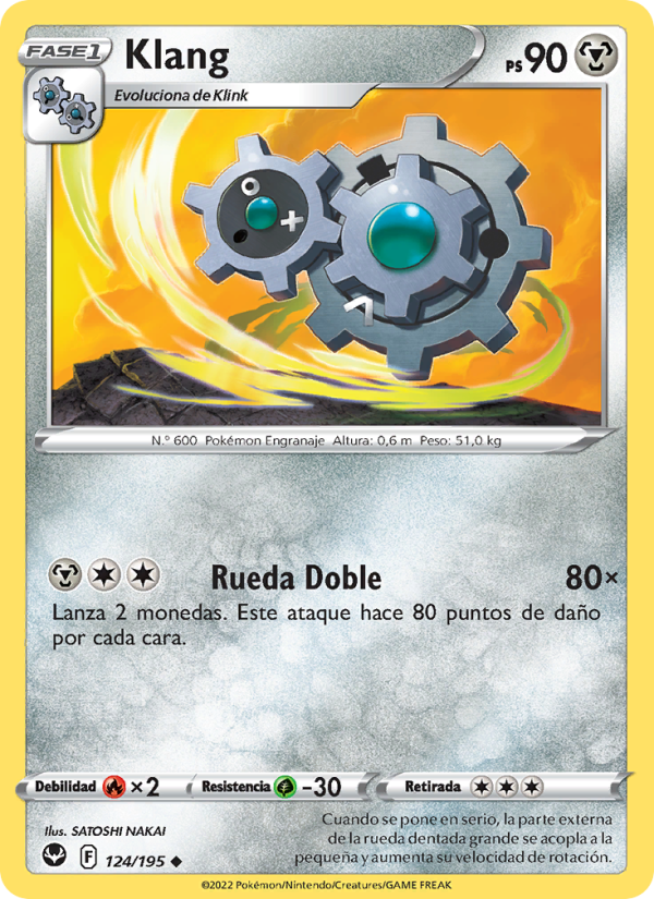 Klang 124 — Tempestad Plateada (Spanish Pokémon TCG card)