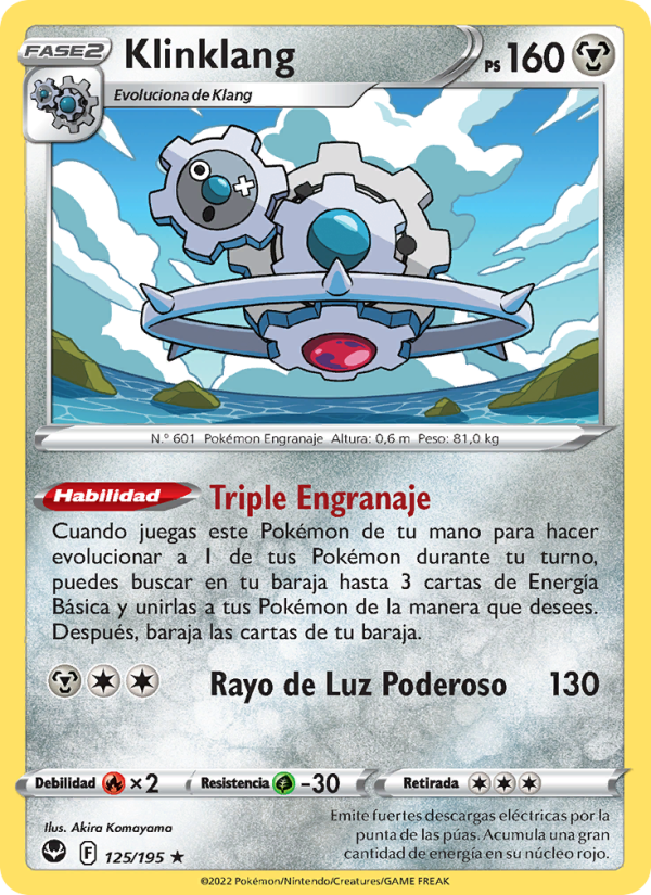Klinklang 125 — Tempestad Plateada (Spanish Pokémon TCG card)