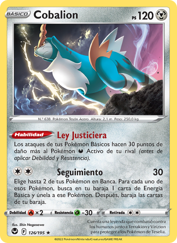 Cobalion 126 — Tempestad Plateada (Spanish Pokémon TCG card)