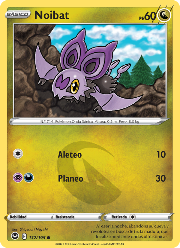 Noibat 132 — Tempestad Plateada (Spanish Pokémon TCG card)