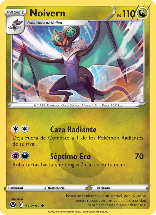 Noivern 133 — Tempestad Plateada (Spanish Pokémon TCG card)