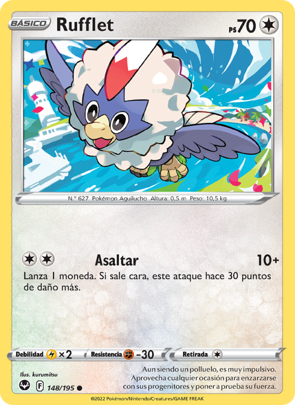 Rufflet 148 — Tempestad Plateada (Spanish Pokémon TCG card)