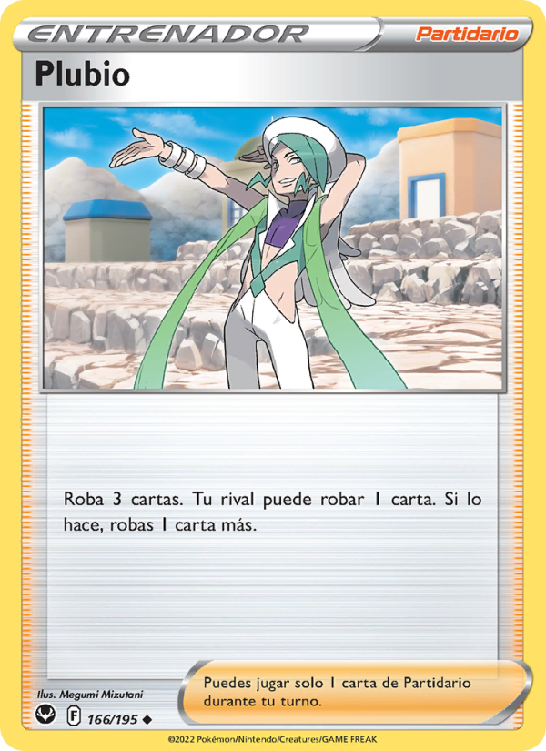 Plubio 166 — Tempestad Plateada (Spanish Pokémon TCG card)