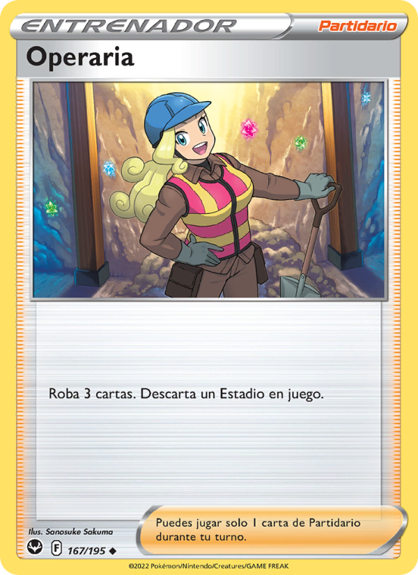 Operaria 167 — Tempestad Plateada (Spanish Pokémon TCG card)