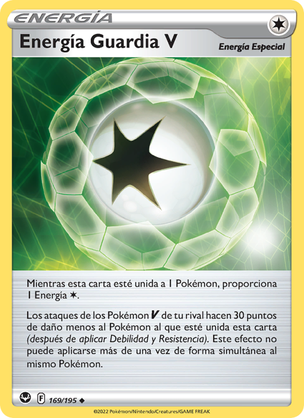 Energía Guardia V 169 — Tempestad Plateada (Spanish Pokémon TCG card)