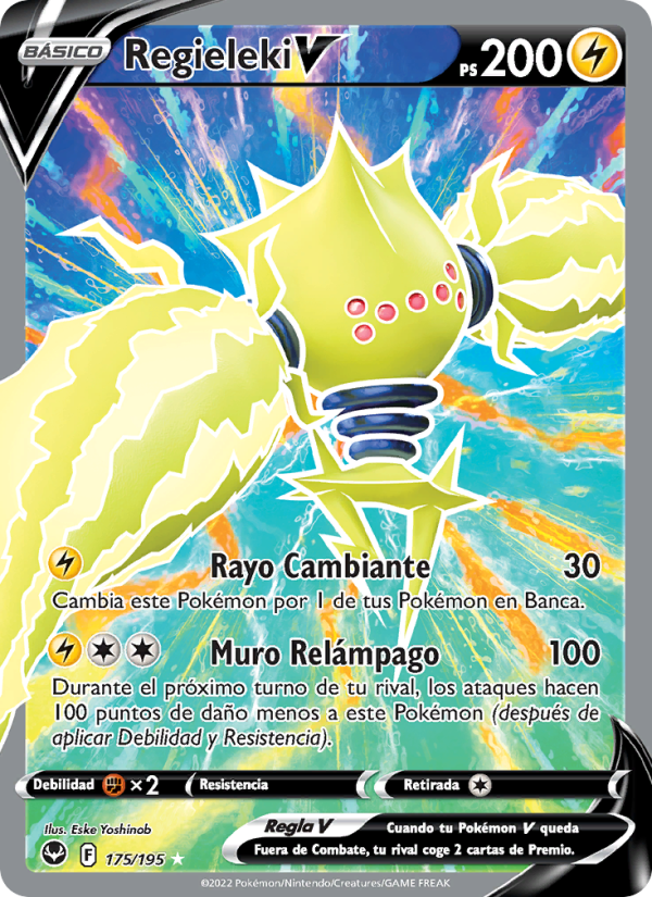Regieleki V 175 — Tempestad Plateada (Spanish Pokémon TCG card)