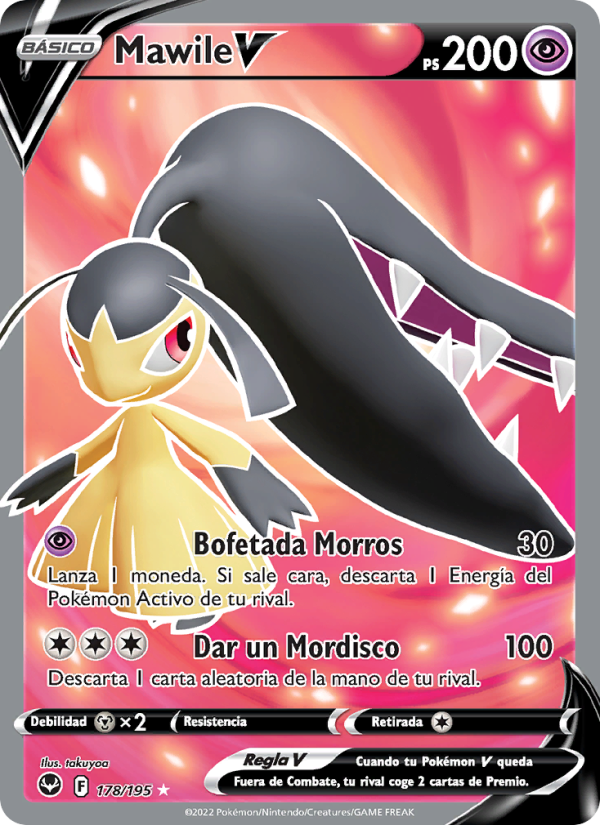 Mawile V 178 — Tempestad Plateada (Spanish Pokémon TCG card)