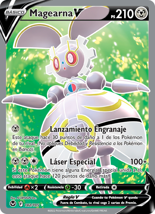 Magearna V 182 — Tempestad Plateada (Spanish Pokémon TCG card)