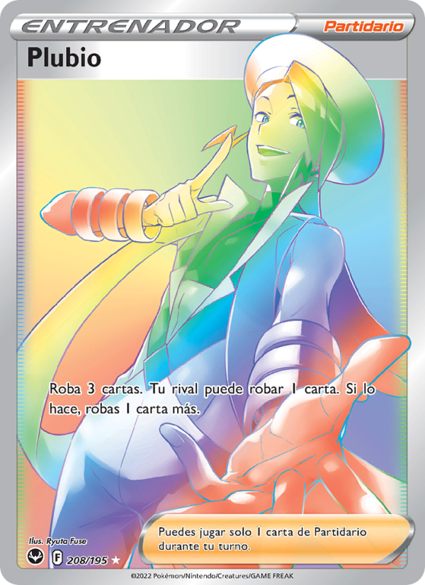 Plubio 208 — Tempestad Plateada (Spanish Pokémon TCG card)