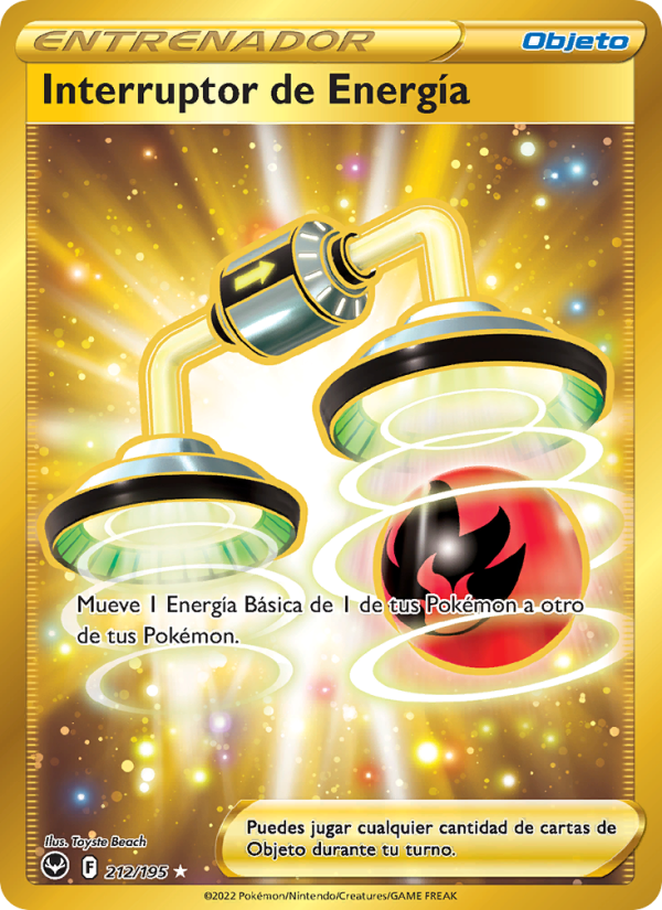 Interruptor de Energía 212 — Tempestad Plateada (Spanish Pokémon TCG card)