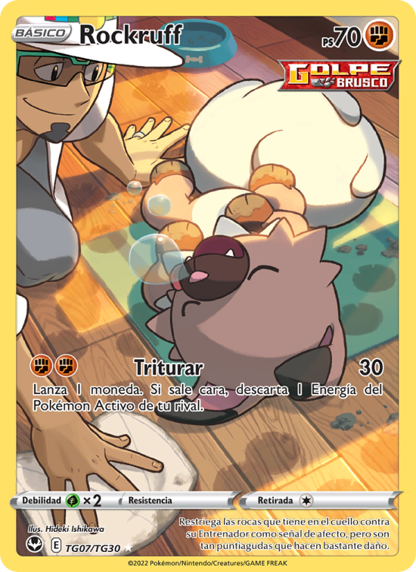 Rockruff TG07 — Tempestad Plateada (Spanish Pokémon TCG card)