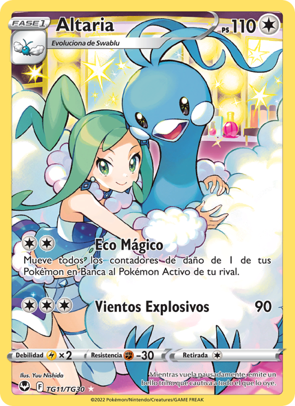 Altaria TG11 — Tempestad Plateada (Spanish Pokémon TCG card)
