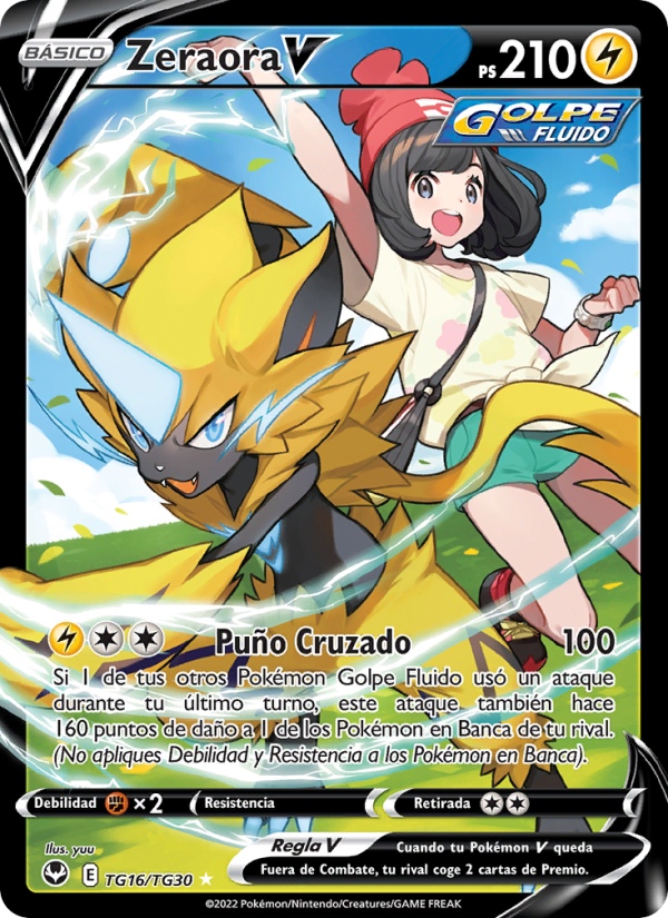 Zeraora V TG16 — Tempestad Plateada (Spanish Pokémon TCG card)