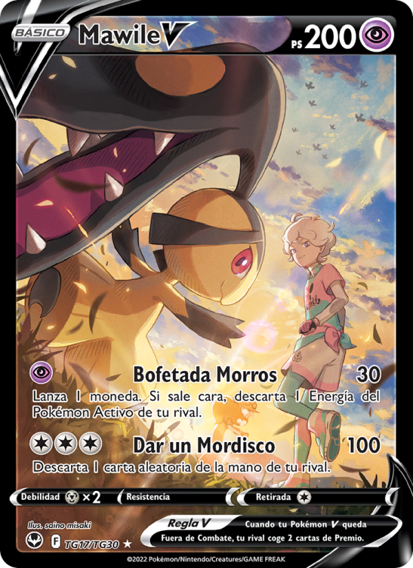 Mawile V TG17 — Tempestad Plateada (Spanish Pokémon TCG card)