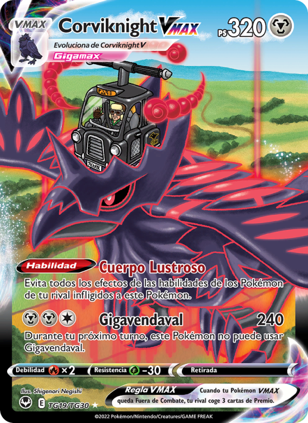 Corviknight VMAX TG19 — Tempestad Plateada (Spanish Pokémon TCG card)