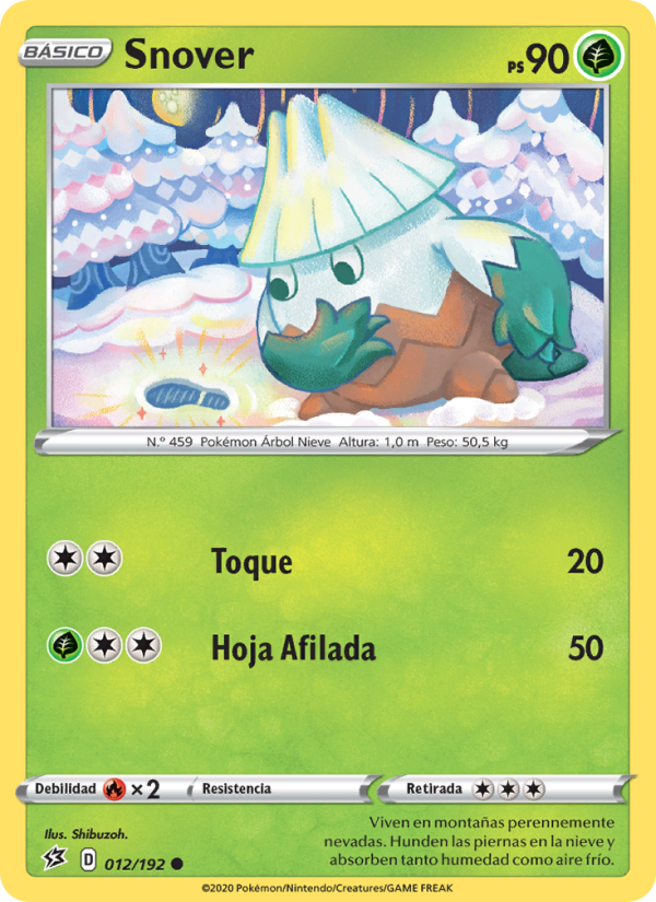 Snover 12 — Choque Rebelde (Spanish Pokémon TCG card)