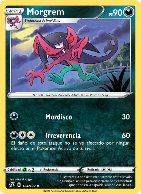 Morgrem 124 — Choque Rebelde (Spanish Pokémon TCG card)