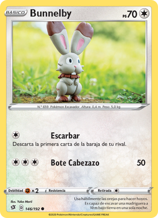 Bunnelby 146 — Choque Rebelde (Spanish Pokémon TCG card)