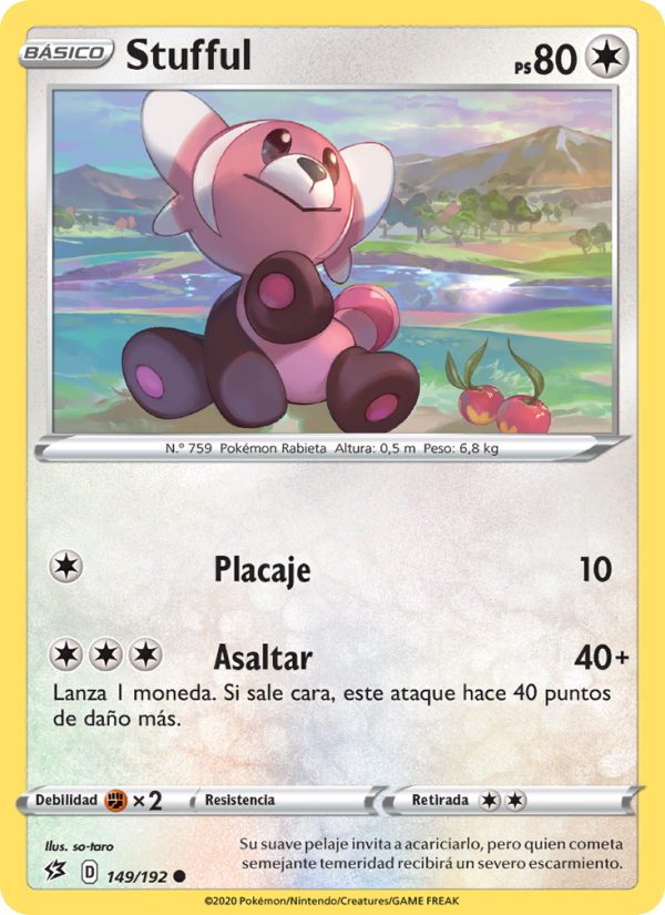 Stufful 149 — Choque Rebelde (Spanish Pokémon TCG card)